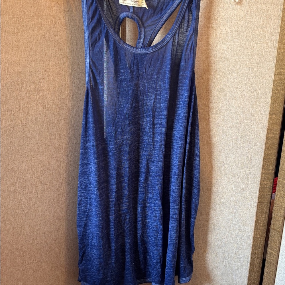 FINAL MARKDOWN Faded Glory blue  Sleeveless burnout Top xl